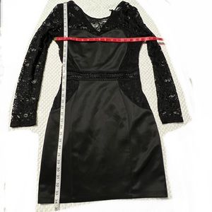 Dress - EUC - BCX - Long lace sleeves black dress B9-84